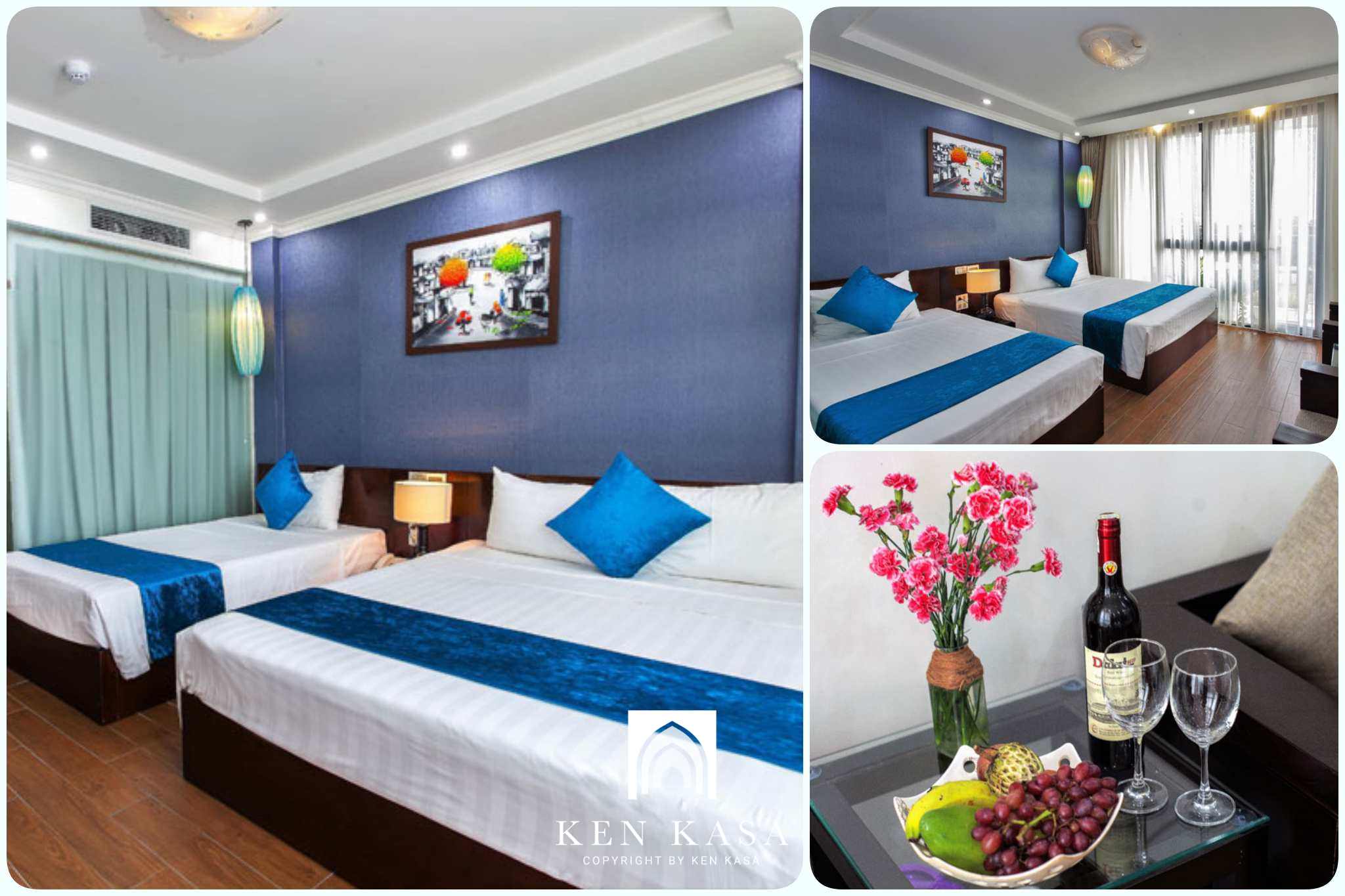 Phòng family suite view hồ tại Hanoi Bella Rosa Suite 